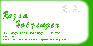 rozsa holzinger business card